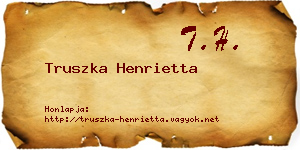 Truszka Henrietta névjegykártya