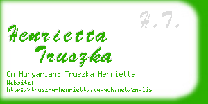 henrietta truszka business card